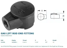 321599-1 Sea-dog Gas Lift Rod End Fitting #3