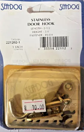221202-1 Sea Dog Line Sdl Stainless Steel Door Hook