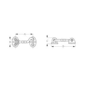 222066-1 Sea-dog Marine Sand Cast Brass Decorative Door Hook 3-1/2 Inch #2