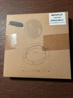 Sfrh2-006-01 Sea Flo Seaflo Deck Plate- Screw Out 6in Black