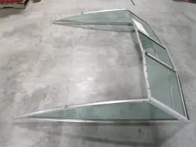 Gb691091053 Sea Ray 1990 160 Bowrider Marine Boat Windshield Walk Through Window Glass #3