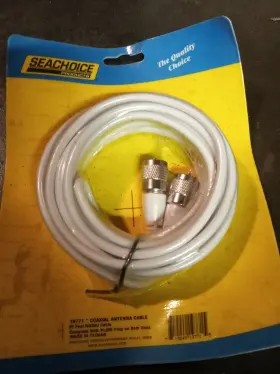 Pl259 Seachoice 19771 20 Feet Coaxial Cable Rg58u With Plug