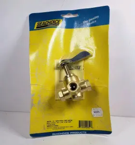 50-20751 Seachoice 33302-10 Sea Choice Marine Brass Three-way Valve 1/4 Inch Fnpt Rep