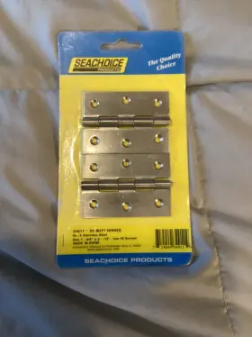 34911 Seachoice #34911 Stainless Steel Butt Hinge 2-1/2 Inch L X 1-5/8 W 34911 Seachoice #34911 Stainless Steel Butt Hinge 2-1/2 Inch L X 1-5/8 W