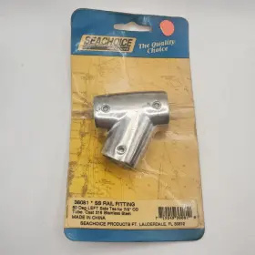 38081 Seachoice Rail Fitting Stainless Steel 60 Deg Right Side Tee For 7/8 Inch Tube - New