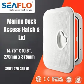 Pre1-270-375-01 Seaflo Marine Boat Deck Access Hatch And 14.75 Inch X 10.6 270mm 375mm White #3
