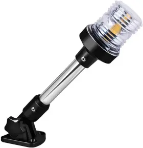 Sebnux 728886979417 White Led Fold Down Boat Stern Light Anchor For Pontoon And