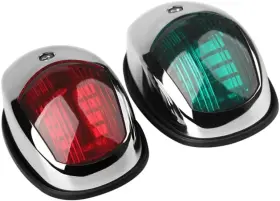 Ytd-03 Sebnux Boat Navigation Light Marine Lights Bow Green Red Silver
