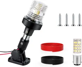 Bcg-001 Setypary 6 Inches Anchor Light Boat Stern Waterproof Ip67 White Fold