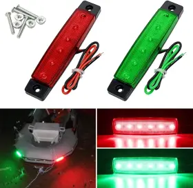 Shangyuan 8011533560901 Navigation Lights Led Stern And Marine Strip For Boat Red Green