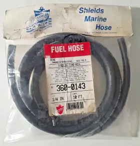 360-0143 Shields 10 Feet Of Fire-acol Marine Fuel Hose 1/4 Inch Id Sae J1527 Iso7840 Type A1