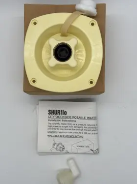 183-029-01 Shurflo New Old Stock Genuine Pressure Regulator Water Entry Cream #2