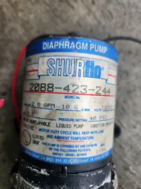 2088-423-244 Shurflo 95 Chris Craft Boat 2.8 Gpm 40 Psi Water Pump Rv Marine Tested #2