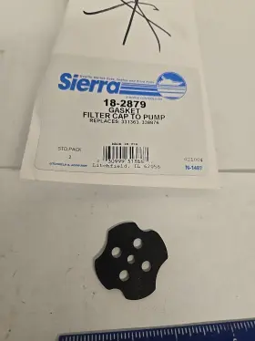18-2879 Sierra V16 Marine Filter Cap To Pump Gasket Oem New Factory Boat Parts