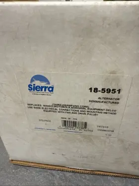 18-5951 Sierra Mercury Alternator Mando Merc 55 Amp Sgl Pulley New In Box #2