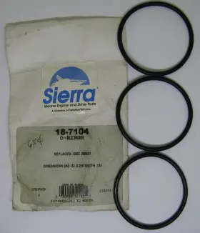 18-7104 Sierra New Marine Boat O-ring Lot Of 3 Part No