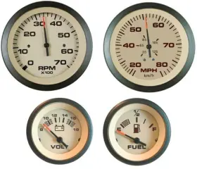 65481p Sierra Teleflex Sahara Series 4 Gauge Set Boat -