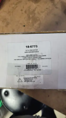 18-6775 Sierra 8-6775 Tilt And Trim Motor