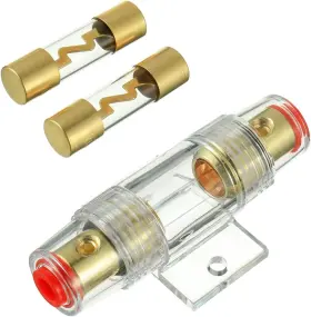 Sigandg 762917293530 4-8 Gauge Awg In-line Fuse Holder With 50a Agu Fuses For Car Audio