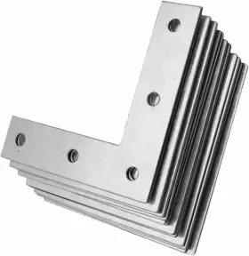 Sipery 610895310100 Flat Corner Braces 4inch 20pcs Repair Mending Bracket Plate L Silver #3
