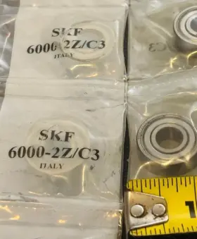 6000-2z Skf 6000-2z/c3 Lot Of 3 Deep Groove Ball Bearing 10x26x8mm Shielded Metric Nos