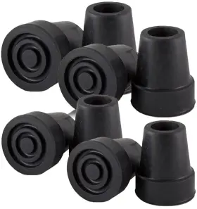 Sm-063001bk Skymed 5/8ftft Shaft Large Base Quad Cane Replacement Tip Black 8 Ct