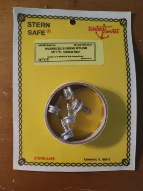 088-10-8 Stern Safe Marine Part Oversize Screw Studs Size 16 24 5/8 Inch X 10 Model