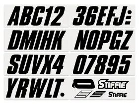 Sh11 Stiffie Shift Black 3 Inch Id Kit Alpha-numeric Registration Identification Numbe #3