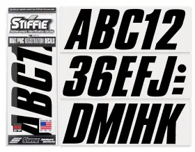 Sh11 Stiffie Shift Black 3 Inch Id Kit Alpha-numeric Registration Identification Numbe