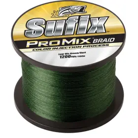 630-315g Sufix Promix Braid 15lb 1200yds High Performance Braided Line Low-vis Green