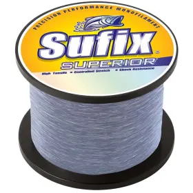 647-925 Sufix Superior Mono Line 25lb 4710yds High Strength And Durability Smoke Blue