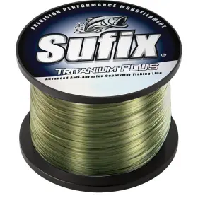 696-114g Sufix Tritanium Plus 14lb 1100yds Copolymer Surfcasting Dark Green