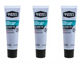 Super Tech 605388183835 3pk Marine Grade Boat Premium Lower Unit Gear Lube 80w-90 8 Fl Oz