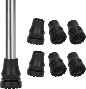 00000144 Supregear Cane Tips 6-pack 3/4 Inch Non-slip Rubber Replacement For 19 Mm
