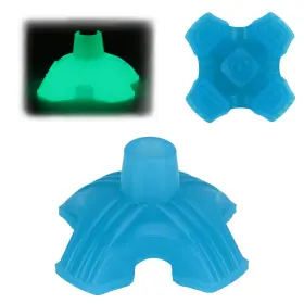Sj-canetip-glow-19mm-ln Supregear 840371322314 Glow Cane Tip 3/4 Inch Self-standing Quad Base Blue