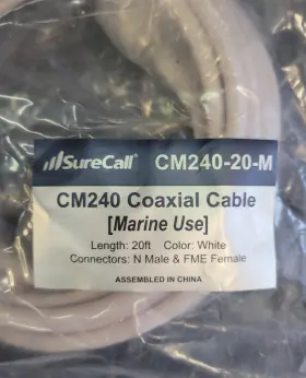 Cm240-20-m Surecall - 20ft/6.096m White Marine Use New Free Shipping