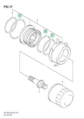 09280-56005 Suzuki Oem Df140 Oil Cooler O-ring Set New