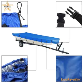 Luc3426097 Tectech For Jon Boat Cover- Water Proof Heavy Duty Trailerable Cover Blue-14ft