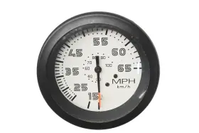 29513 Teleflex Speedometer 0-65mph White Face Gauge