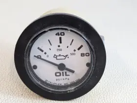 61248 Teleflex Sportsman Boat / Marine 80 Psi Oil Pressure Gauge