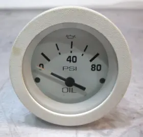 67180 Teleflex Boat Oil Pressure Gauge 2 Inch White Face And Bezel
