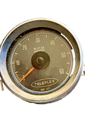 Mk-27 Teleflex Tachometer Model Mk 27 Rare Single Dial One Fast Ship Ca See Pics