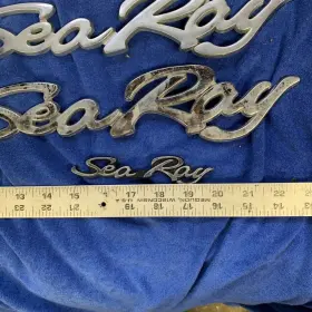 27510 Teleflex Sea Ray Emblems -sea Searay Marine Lot Of 3 #3