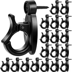 Nen-timgle-1 Timgle 40 Pcs Light Hangers Hooks String Screw In Ceiling Black