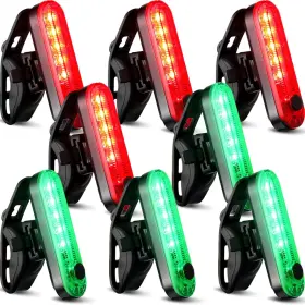 Jr-treela-6407 Treela 8 Pcs Kayak Navigation Lights Battery Boat Stern Red Green