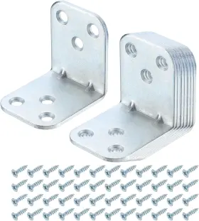 25010400 Uxcell 4 Set L Corner Bracket Brace Metal Joint Right 1.89x1.58x1.89