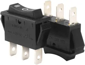 A16121900ux0302 Uxcell Spdt 3p On/off/on 3 Position Boat Rocker Switch Black 1pcs