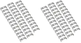 A18032000ux0114 Uxcell T8 Clips Bracket Hanger For Integrated 35 Count Pack Of 2 Silver