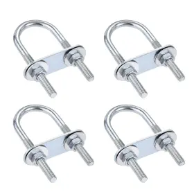 A21012900ux0090 Uxcell Round U-bolts 4 Sets 0.98 Inch 25mm Inner Width 70mm Length M6x25mmx70mm