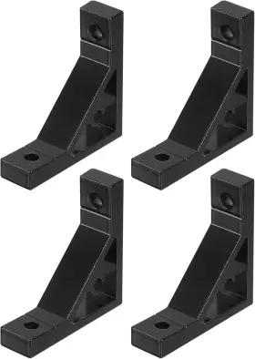 A24040600ux0252 Uxcell 2pcs 90 Degree Angle Aluminum Profile Corner Brackets Black